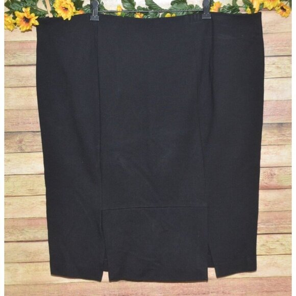 6th & Lane Women's Plus Black Pencil Skirt Size 28 Stretch Knee Length Career - Picture 4 of 9